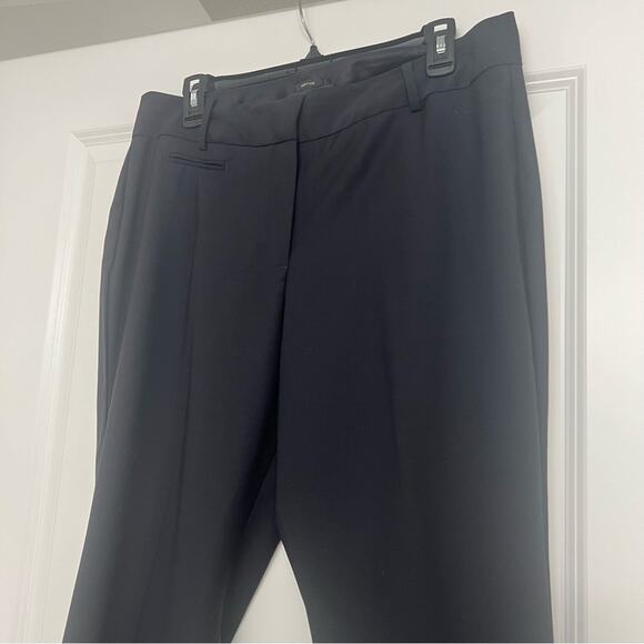 Talbots Women 14P Petite Wool Blend Wide Leg Career Navy Heritage Dress Pants - Picture 8 of 14